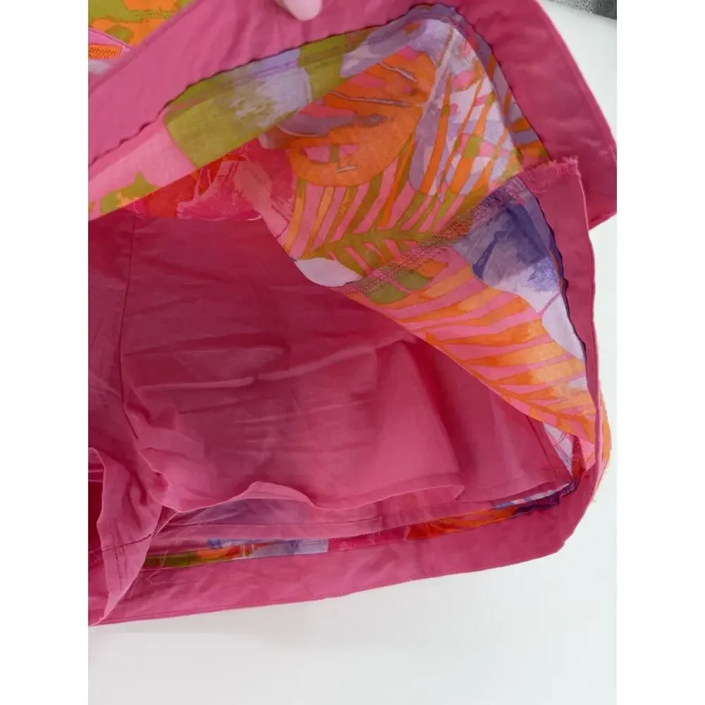 Vibrant Pink Tropical Mini Skirt - Picture 3 of 8